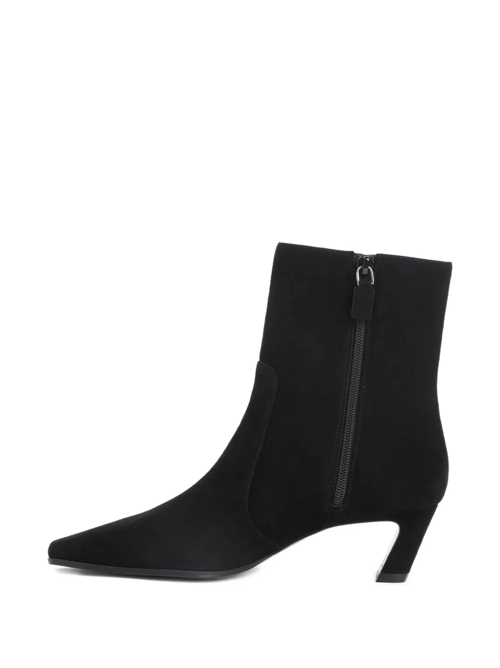 50-миллиметровые замшевые ботинки на молнии Stuart Weitzman, черный — фото 3