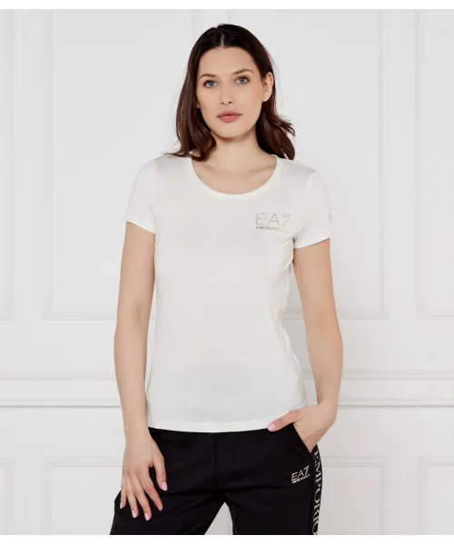 

Футболка Slim fit Ea7, бежевый