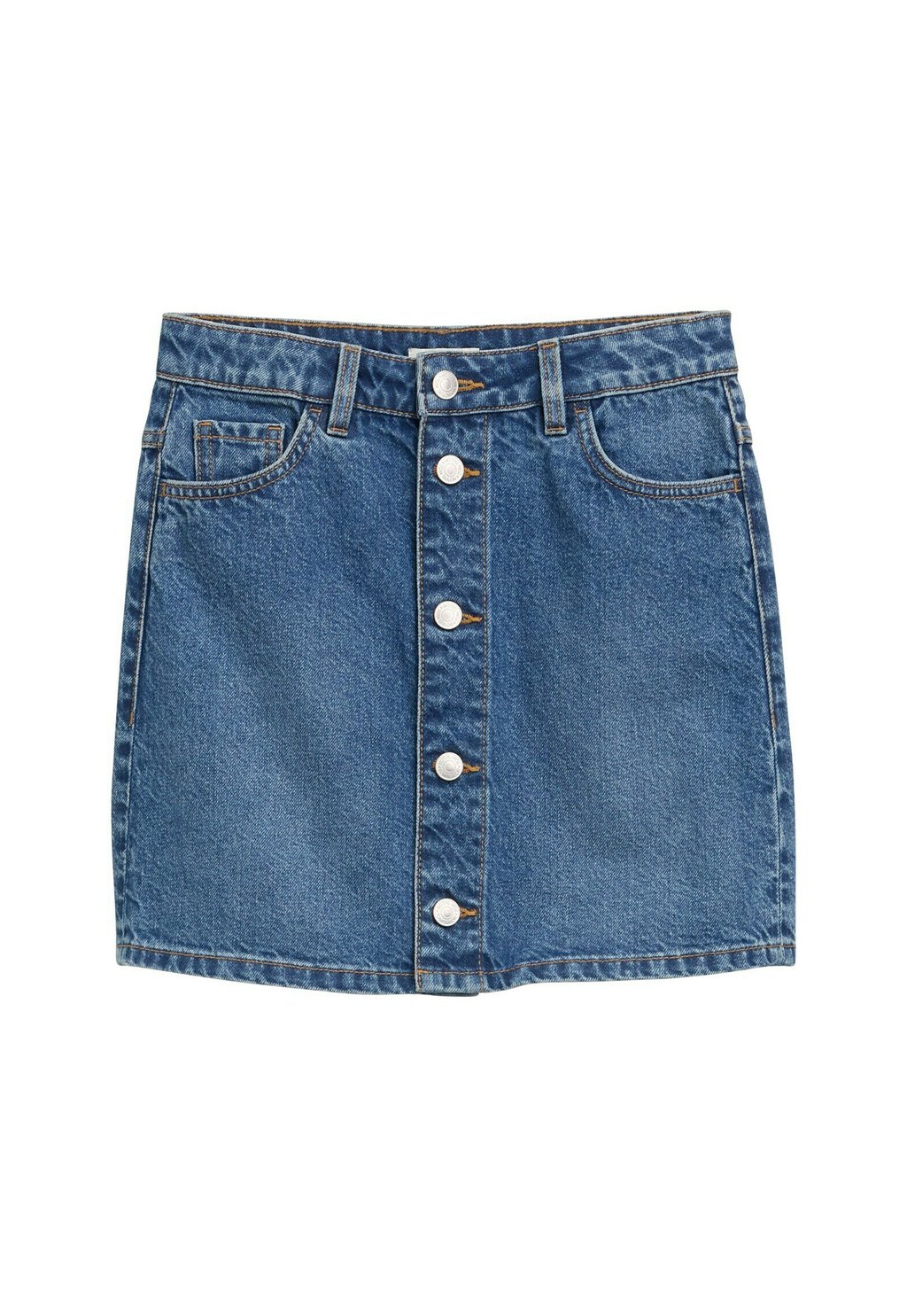 

Юбка-колокол Minigonna TOM TAILOR, цвет Clean Mid Stone Blue Denim