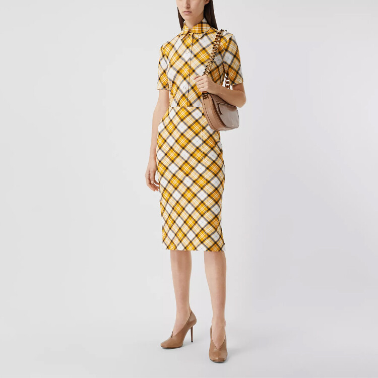 Юбка Burberry, женская, оранжевый — фото 2