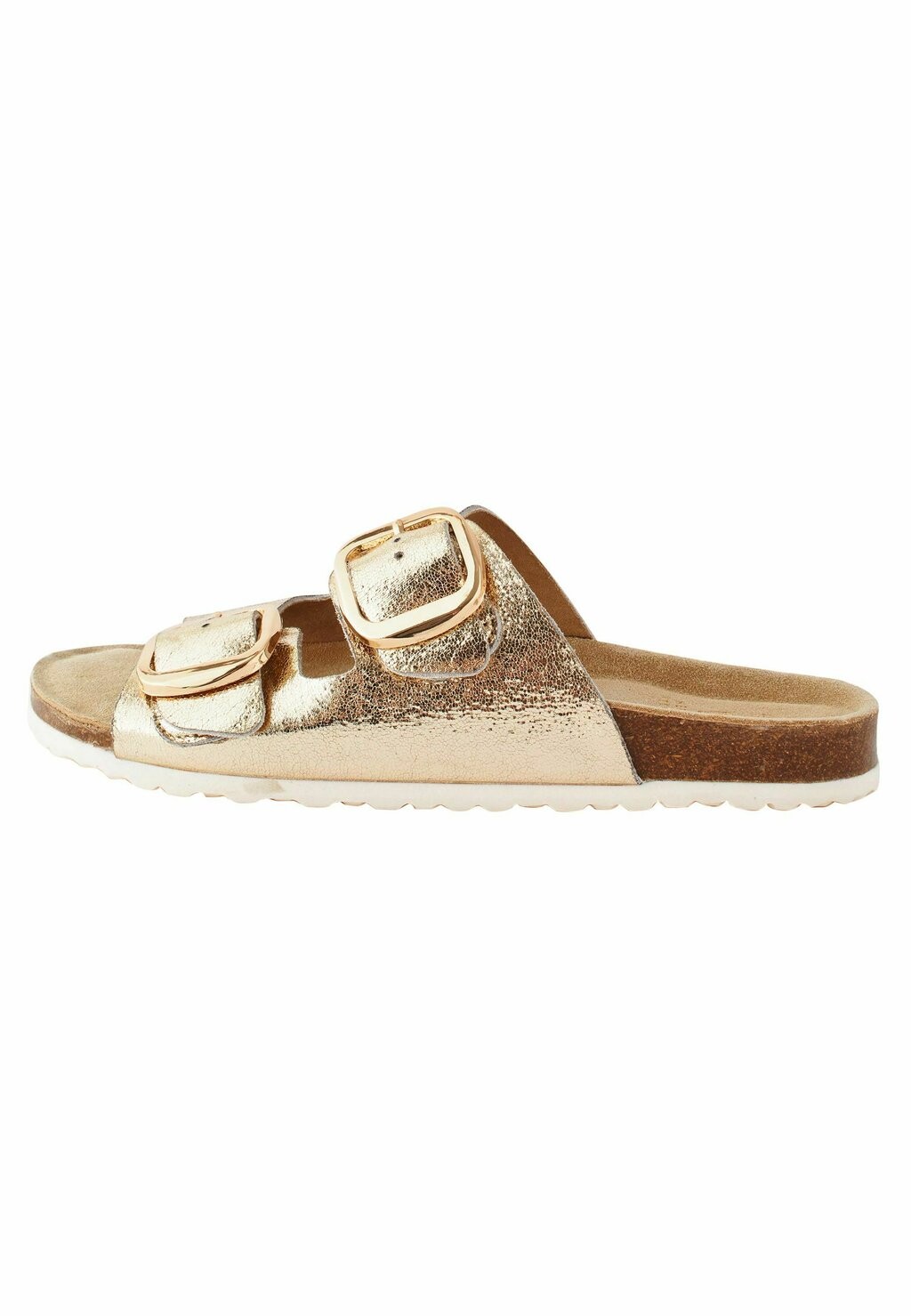 

Тапочки Double Strap Next, цвет gold textured