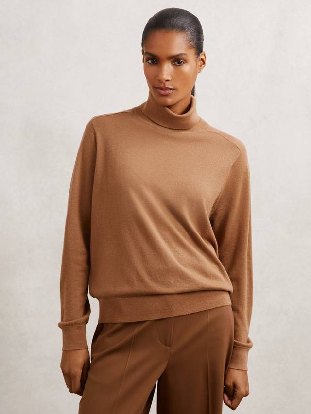 

Венди водолазка из чистой шерсти Reiss, Camel