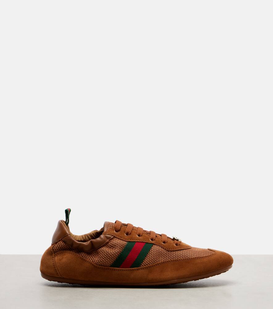 Кроссовки с отделкой из замши Shift Gucci, Su/Su/Su/Vrv/Su/Su/V — фото 4