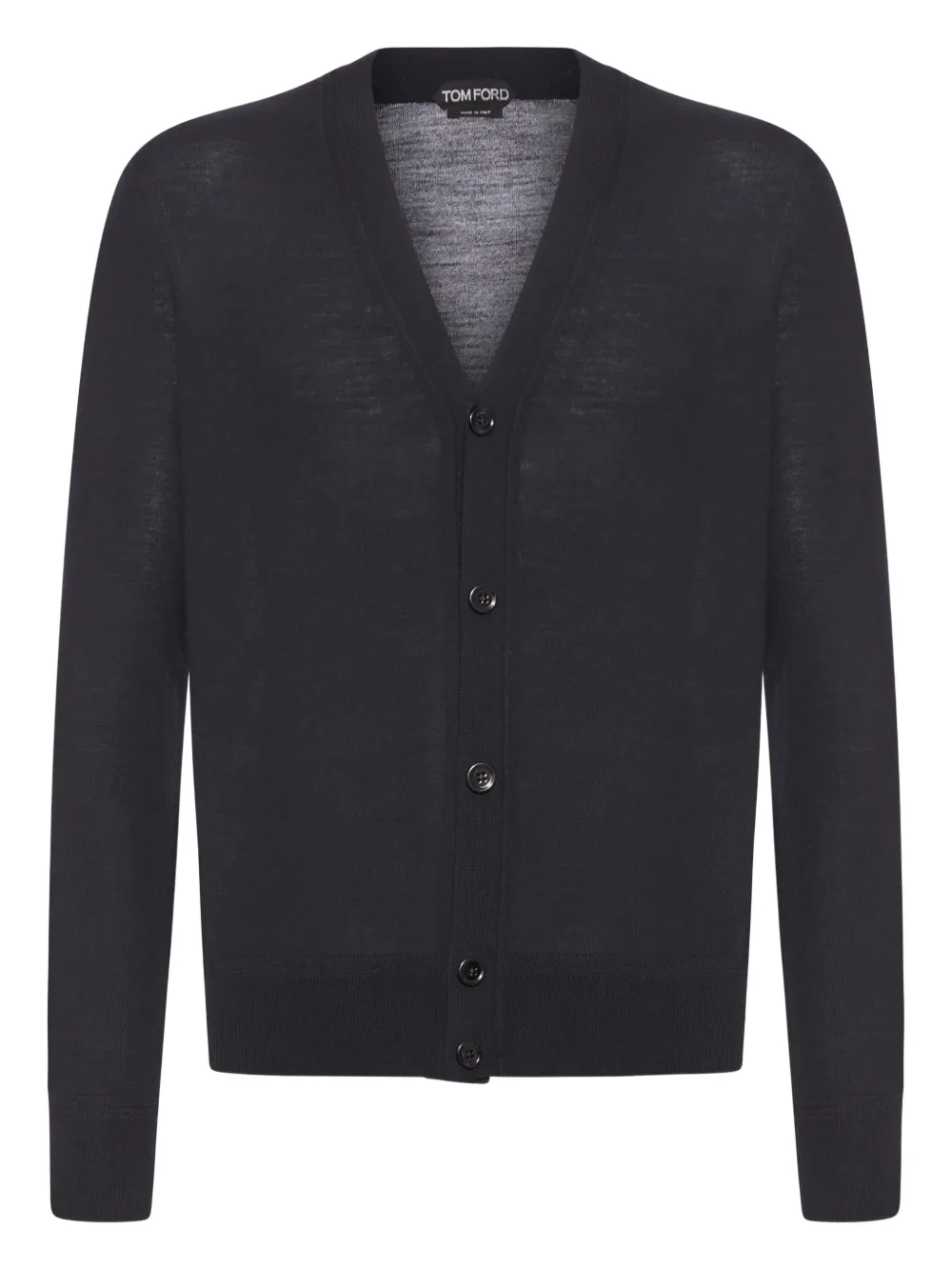 

Шерстяной кардиган с V-образным вырезом Tom Ford, черный