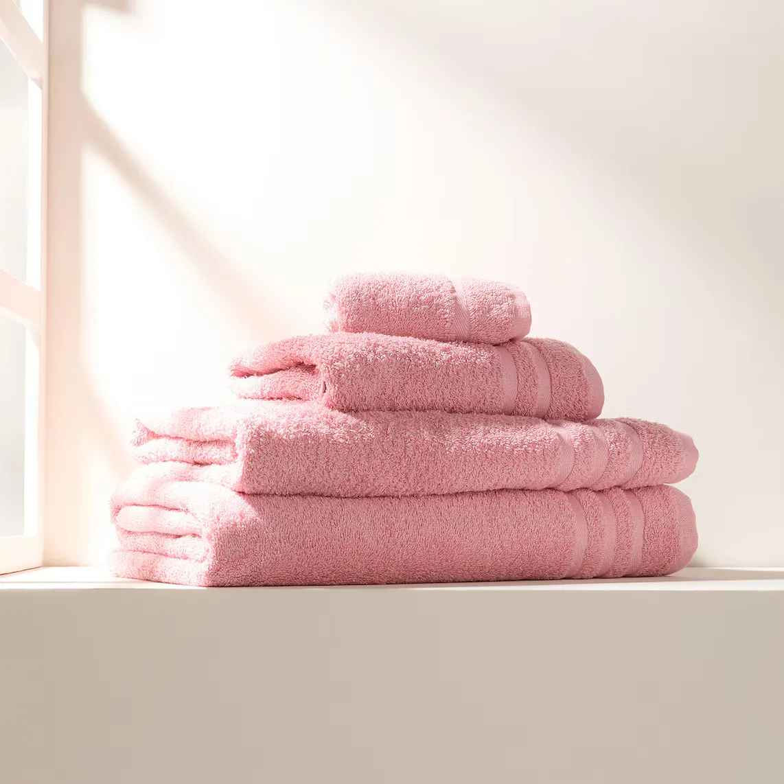 

Хлопковое банное полотенце 450 гр/м2 Zafiro Basics El Corte Inglés, розовый