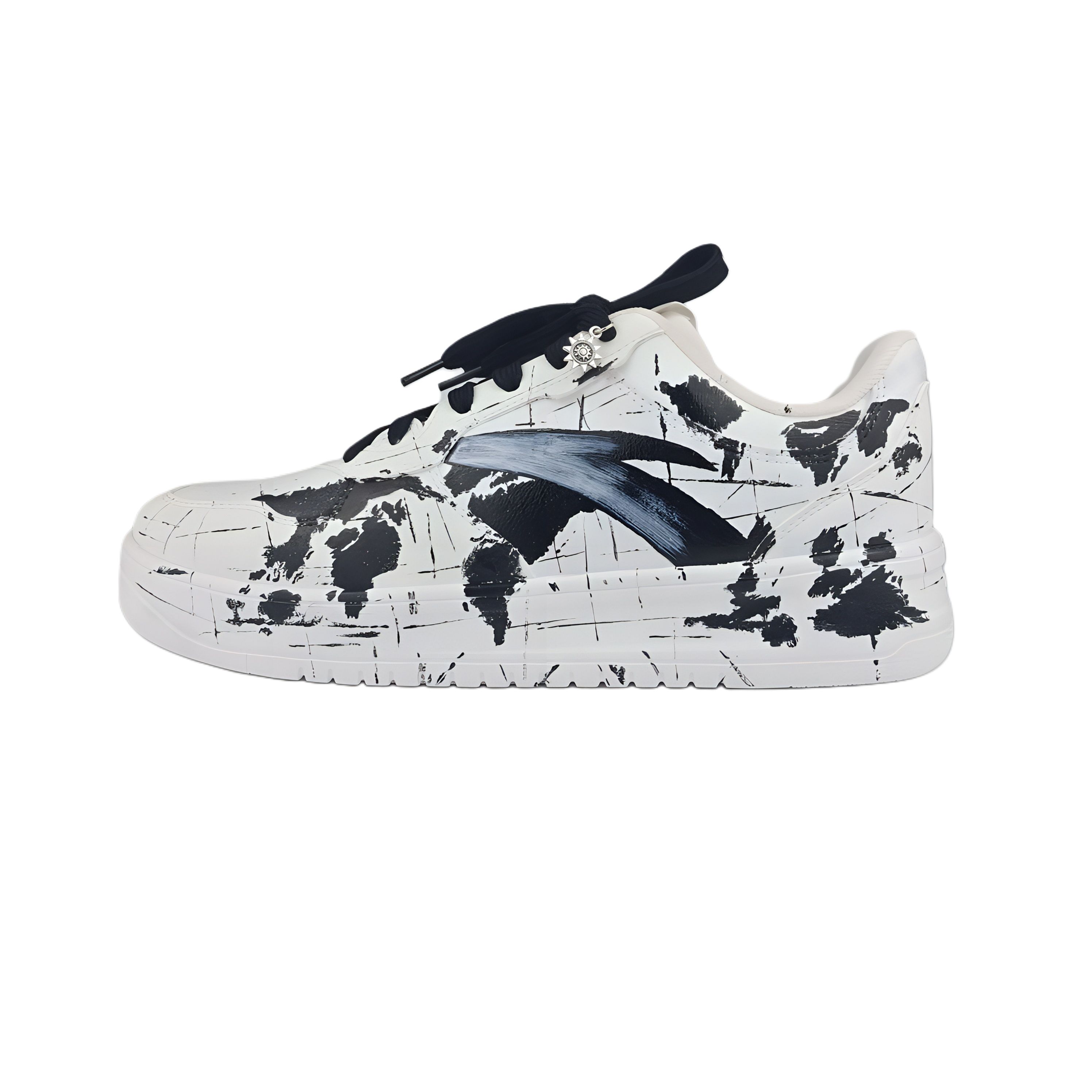 

ANTA Комфортные противоскользящие износостойкие низкие кроссовки для скейтбординга, мужские, черные