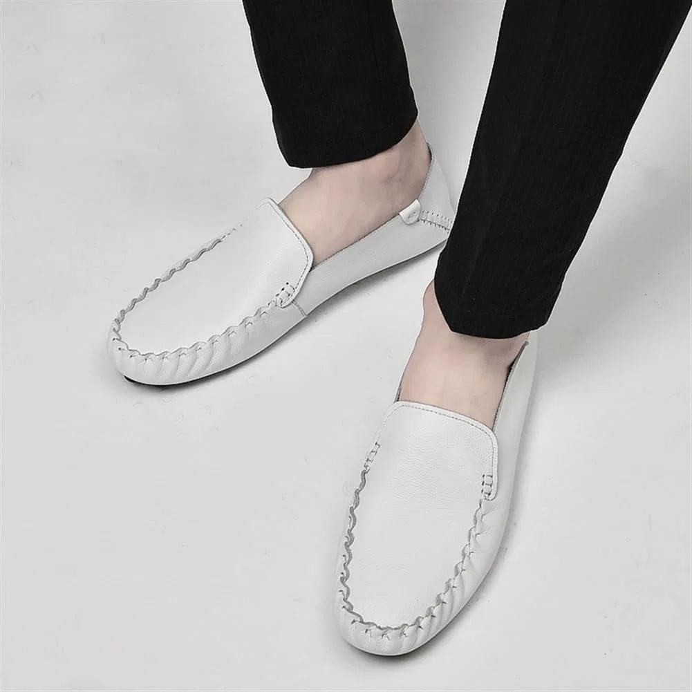 Мокасины Leather White DHFIRUFSHLO — фото 4