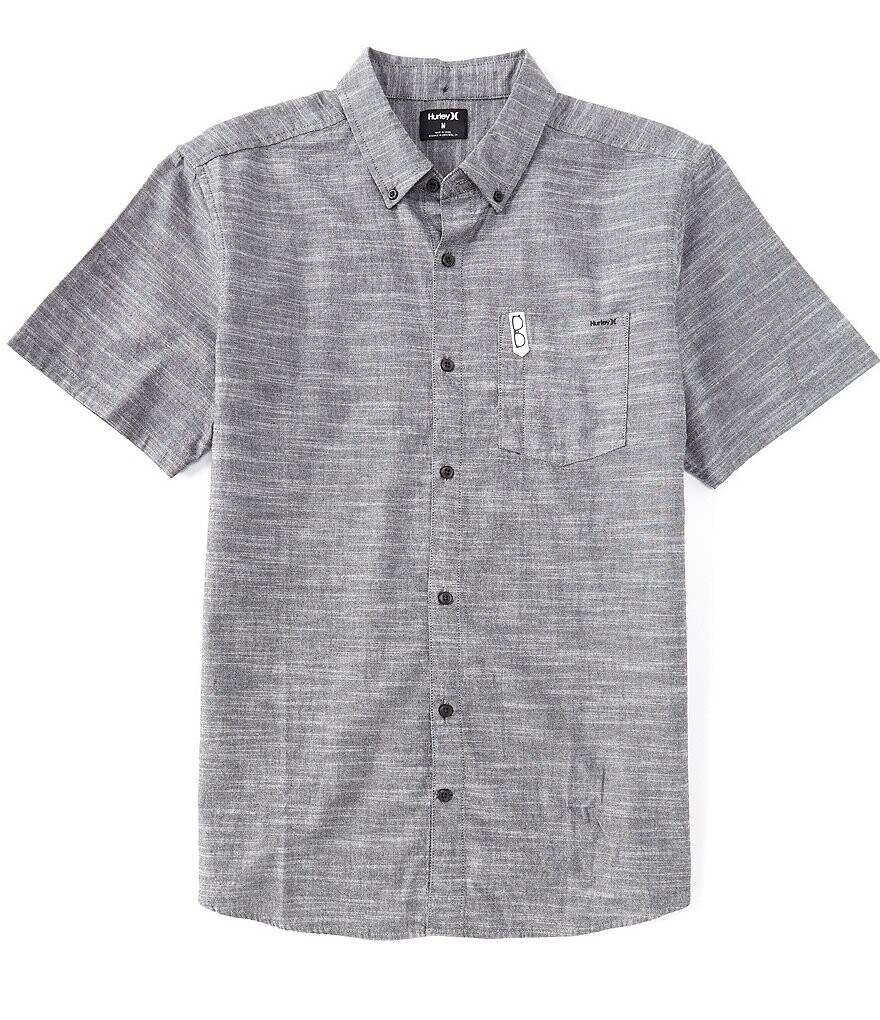 

Hurley Рубашка из эластичной ткани классического кроя One & Only с короткими рукавами, серый