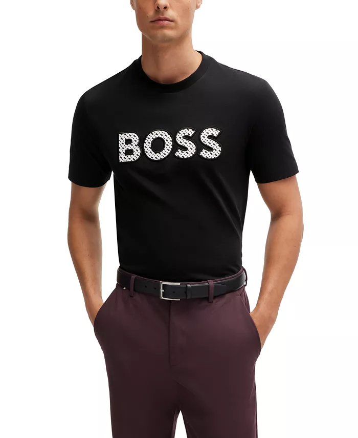 

Мужская футболка с логотипом Hugo Boss, черный
