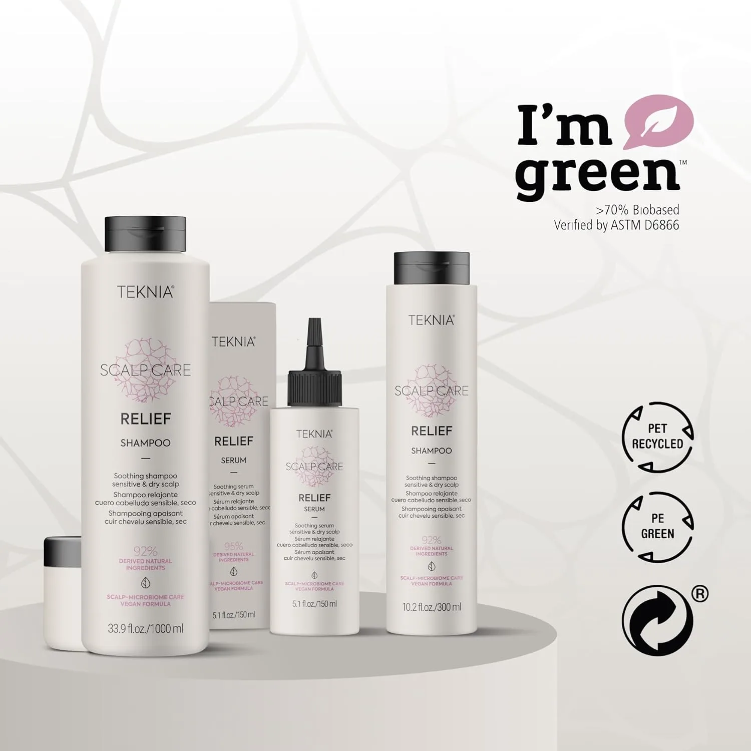 Успокаивающий шампунь для кожи головы LAKMÉ Teknia Scalp Care Relief, для сухой кожи головы, 33,8 жидких унций. 1000 мл — фото 3