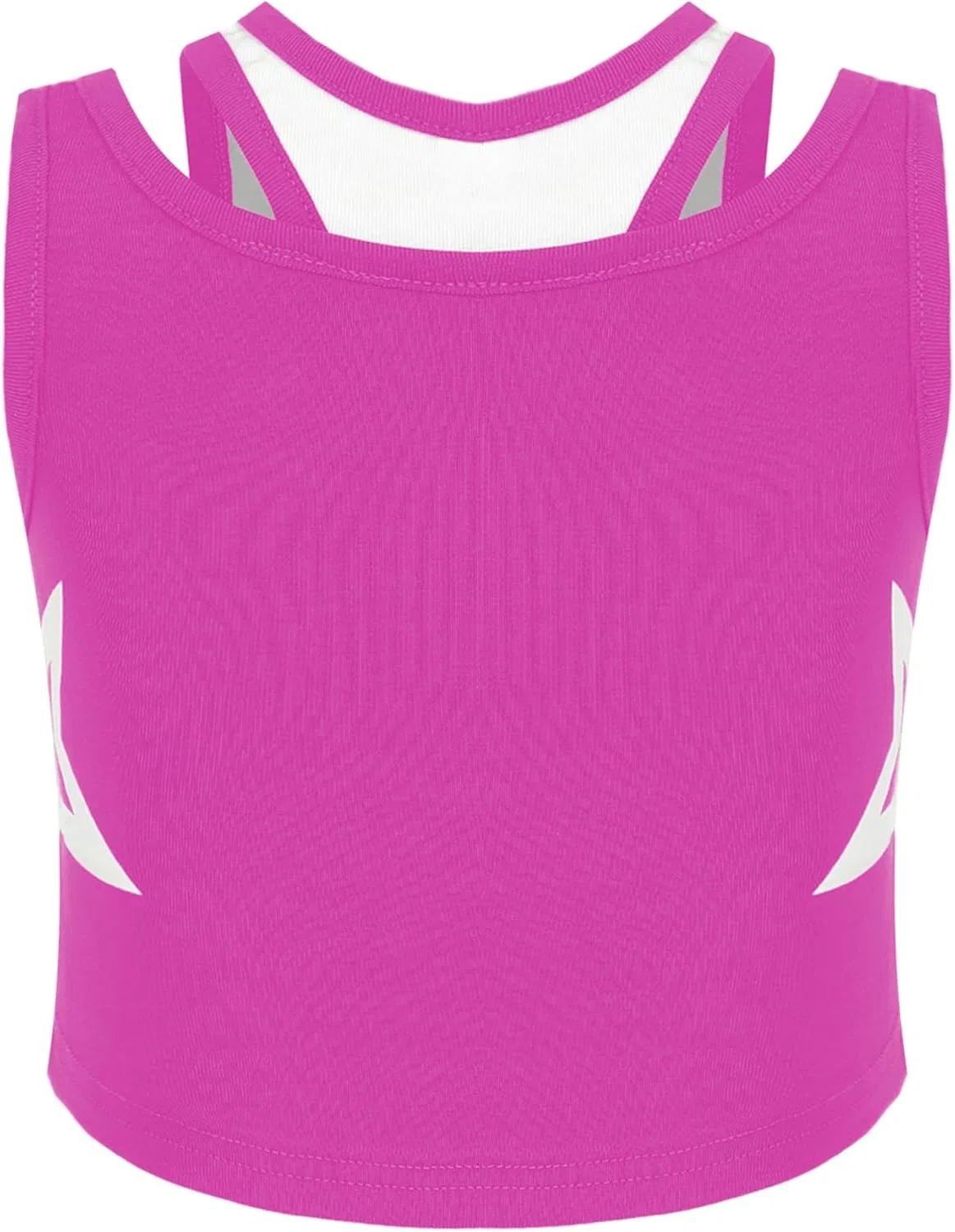 Детский спортивный топ без рукавов с двойными бретелями winying, Hot Pink — фото 4