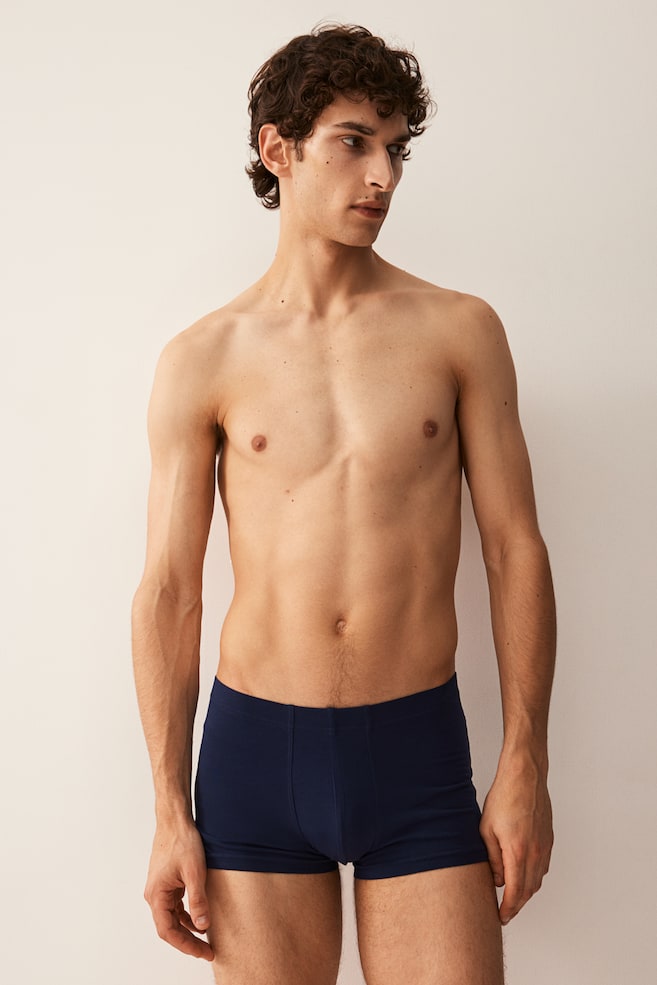 

Упаковка из 5 коротких хлопковых трусов-боксеров H&M, синий