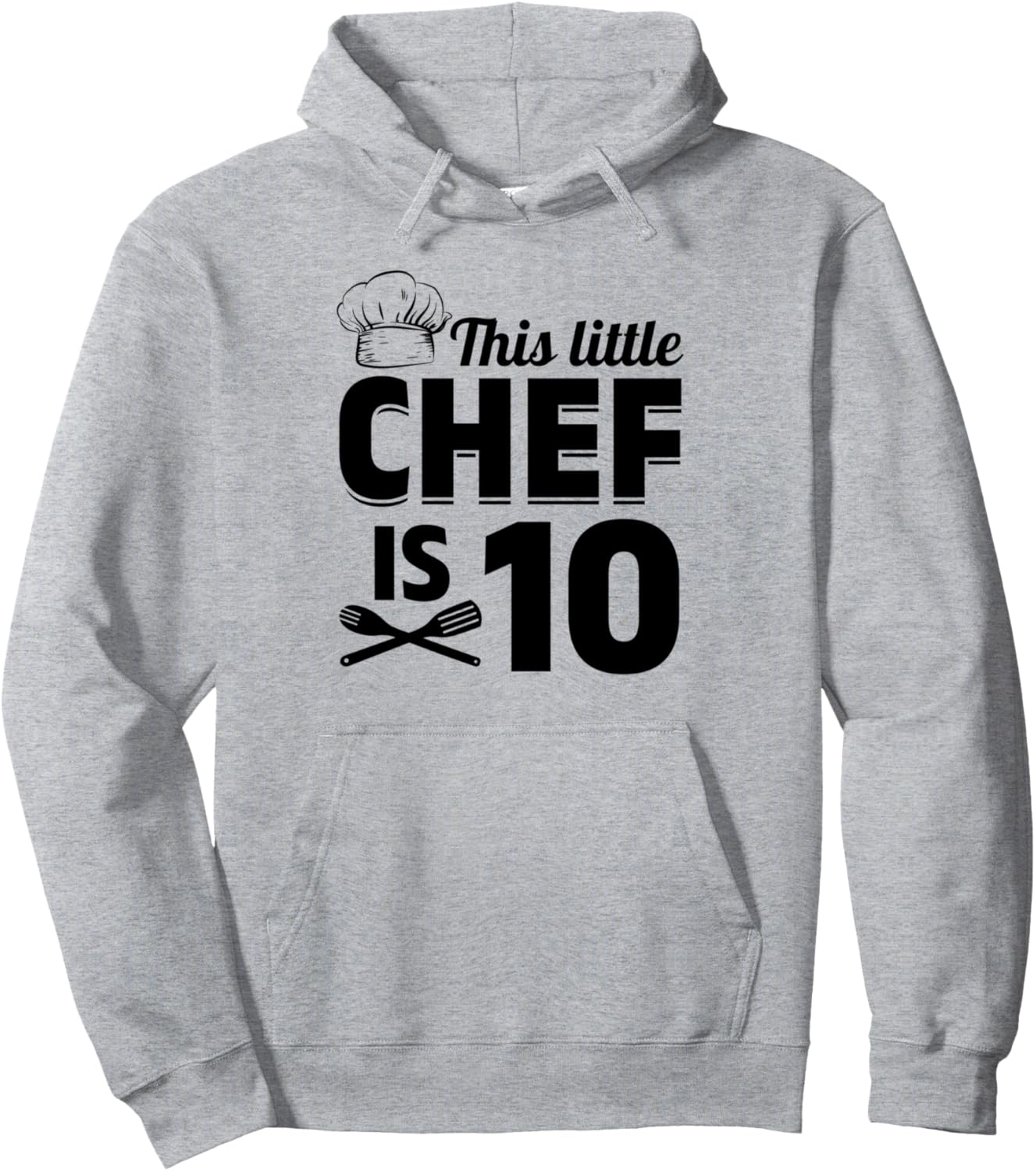 

Этому маленькому повару 10 лет! Кулинарный повар на день рождения! Кулинарный повар! Детская толстовка с капюшоном Cooking Lover Kids Cook Chef Birthday, серый
