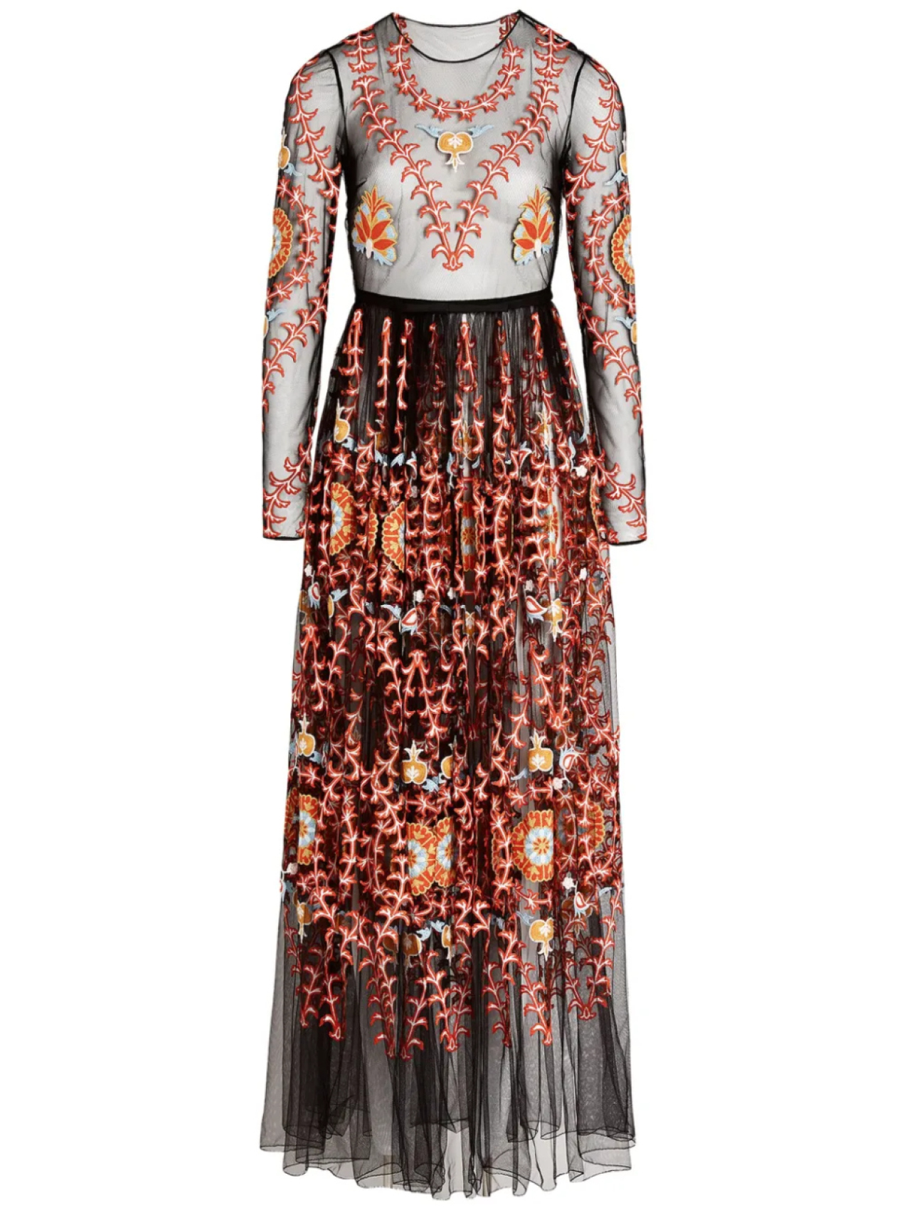 

Платье из тюля с вышивкой Giambattista Valli, черный