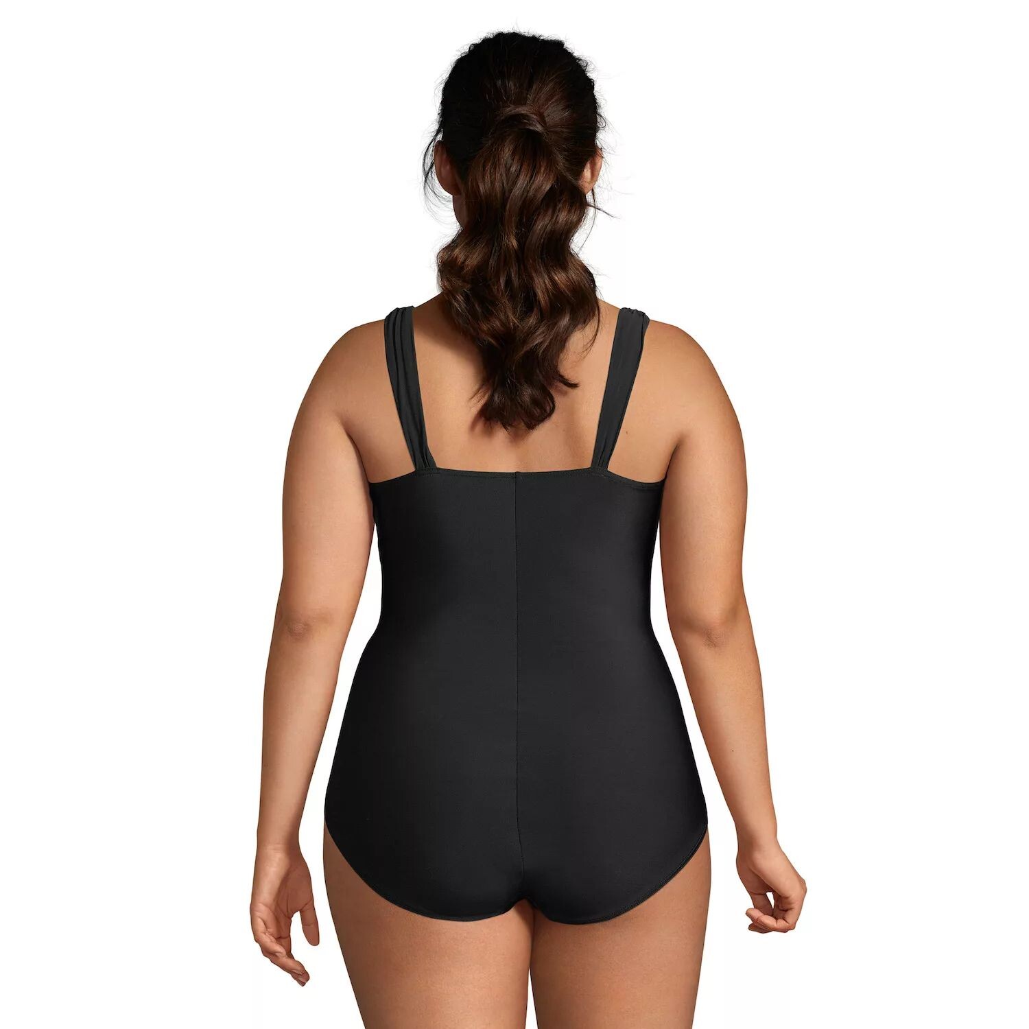 

Сплошной купальник больших размеров Lands' End DDD-Cup SlenderSuit с контролем живота Lands' End, черный