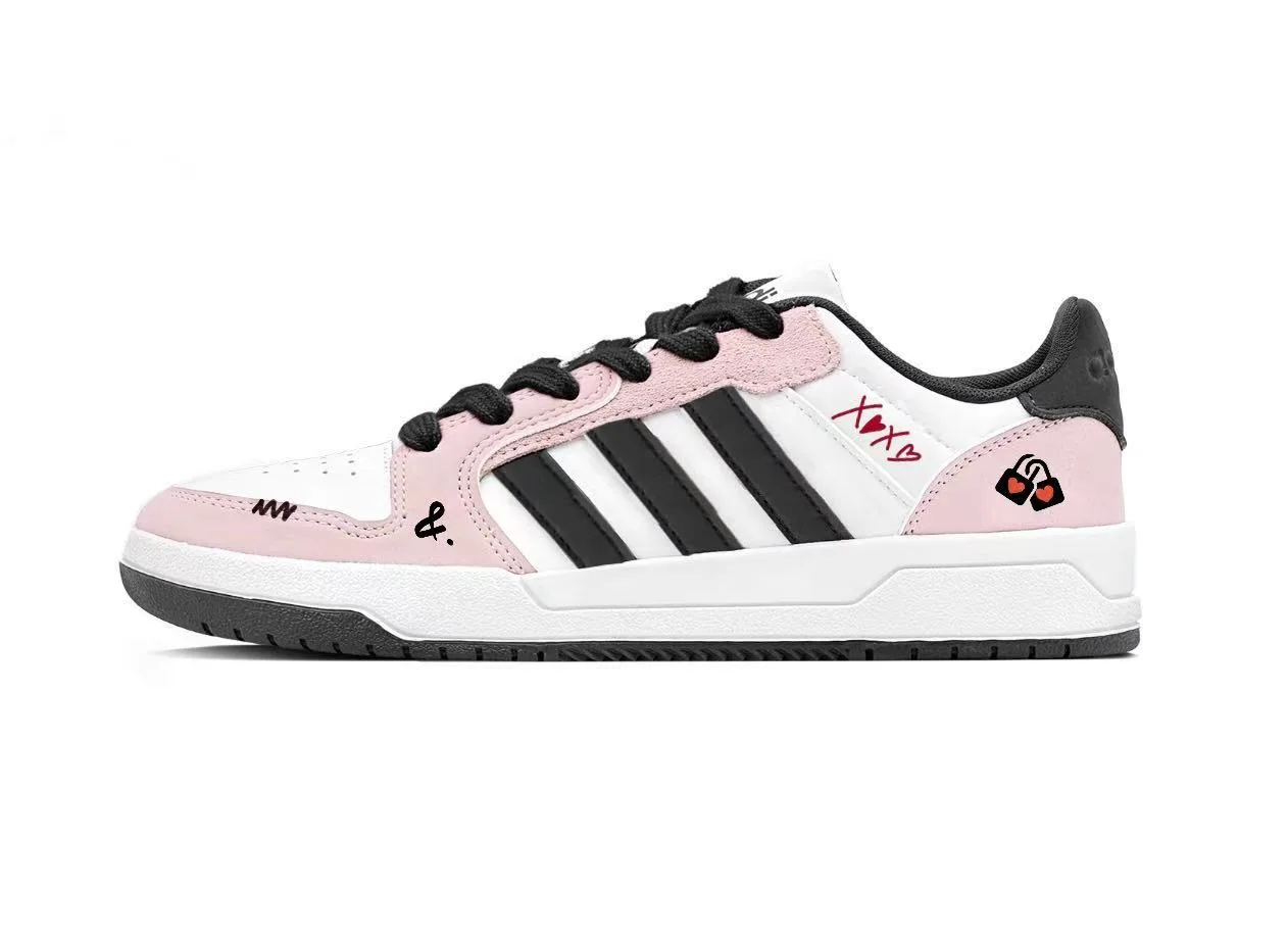 Adidas ENTRAP Lock Impression Slip Resistant, Abrasion Resistant, Breathable низкие кроссовки для скейтбординга унисекс Pink White