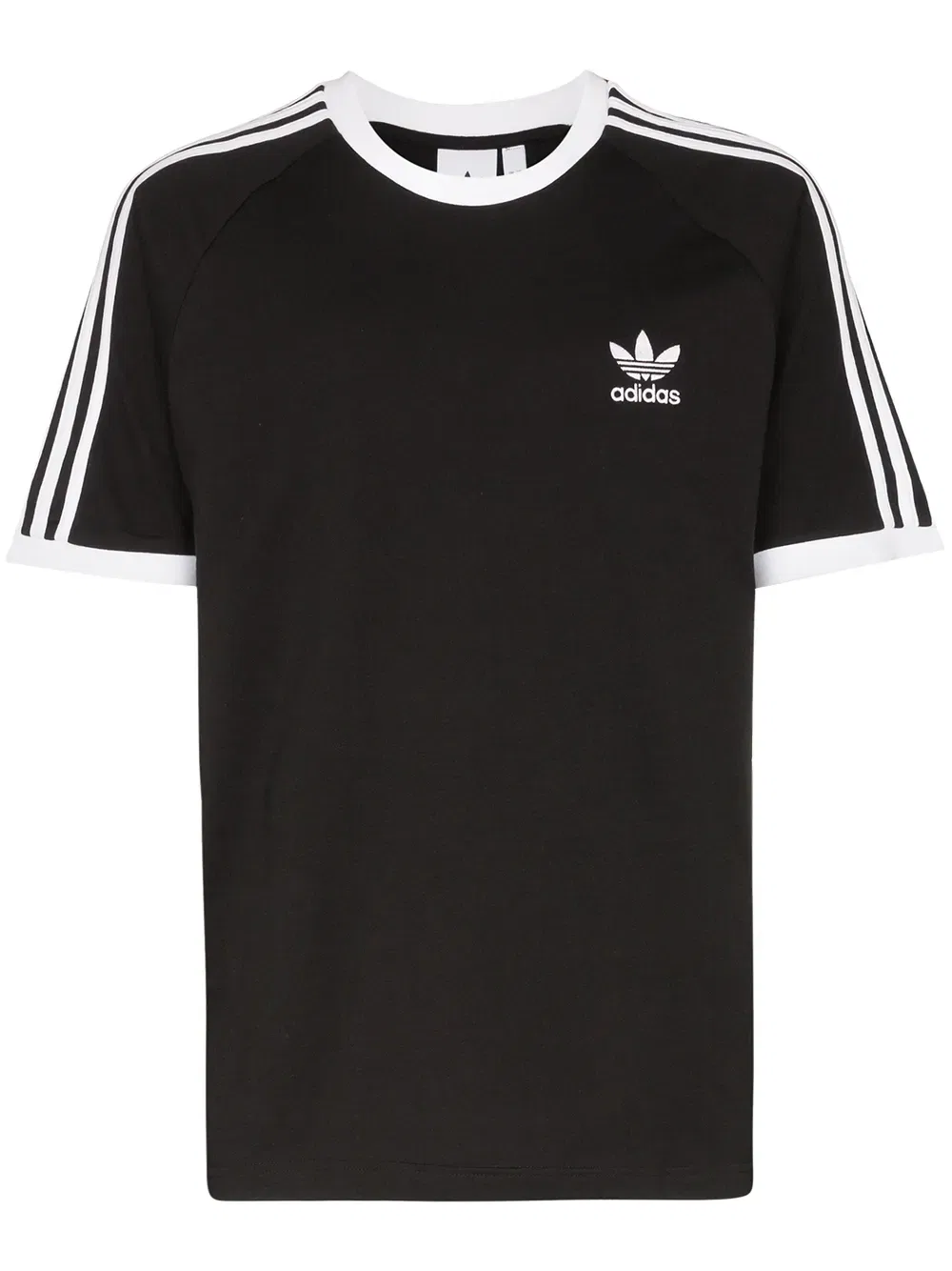 Футболка с вышитым трилистником Adidas, черный