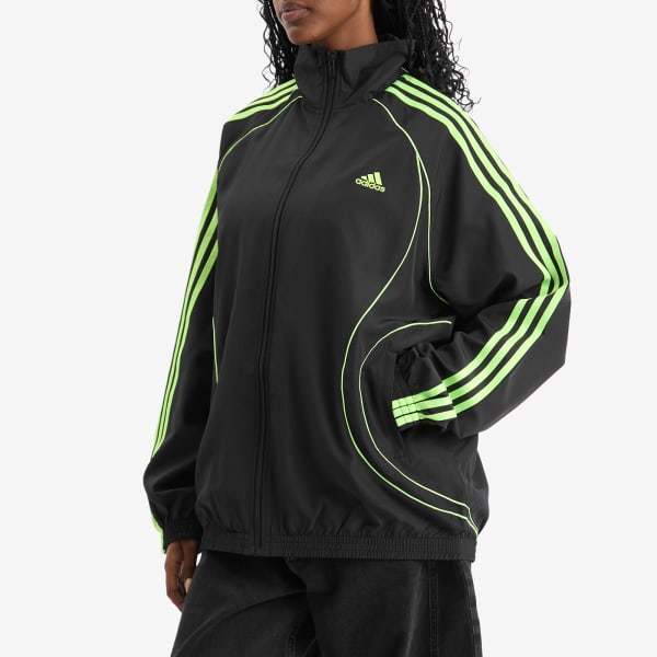 Teamgeist трек топ Adidas, Black & Signal Green — фото 2