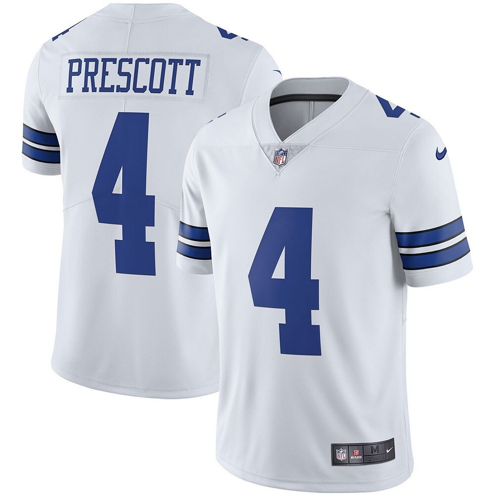 Мужская белая джерси Nike Dak Prescott Dallas Cowboys Vapor Limited Player, цвет Cow White — фото 2