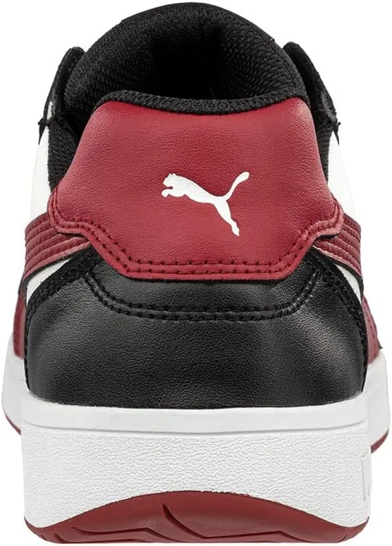 Защитные ботинки PUMA Safety Frontcourse Low S3 ESD FO HRO SR - унисекс, с низкой поддержкой стопы, изготовлены из стекловолокна, без каких-либо металлических элементов, белый/черный/красный — фото 4
