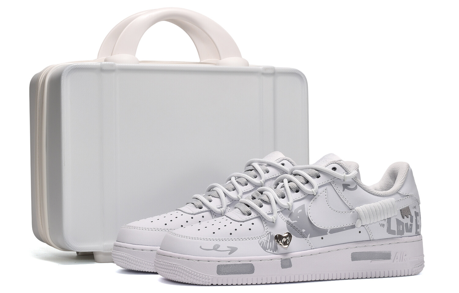 

Кроссовки Nike Air Force 1 Skateboard Shoes Men Low-Top Gray White