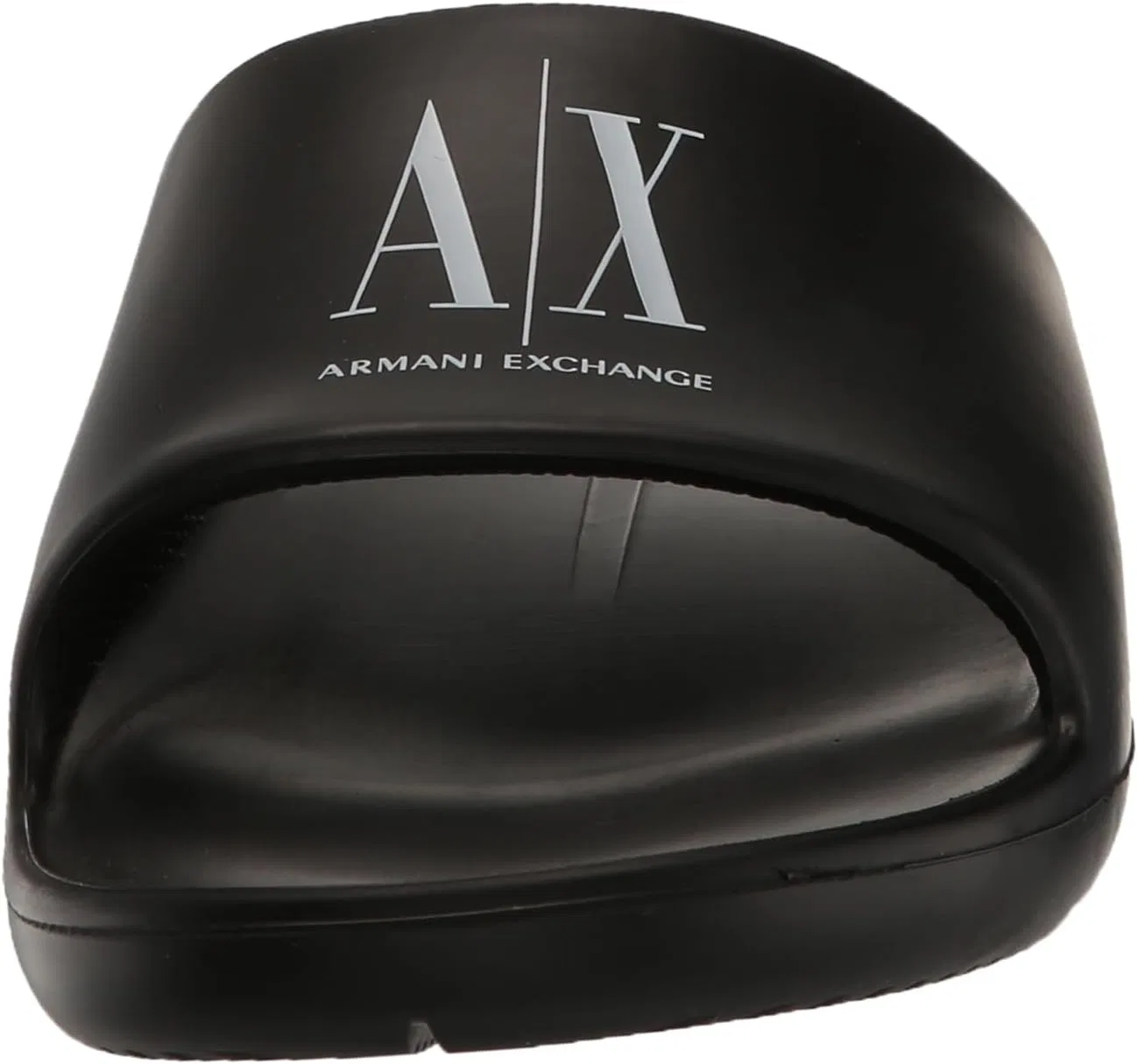 Сандалии-слайды с логотипом Armani Exchange, черный+белый — фото 2