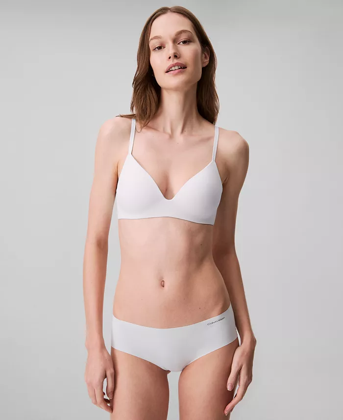 Женский бюстгальтер Perfectly Fit Wireless T-Shirt Bra QF8013 Calvin Klein, белый — фото 2