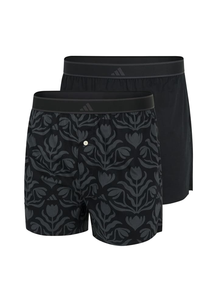 

Adidas Комплект из двух боксерских трусов Web, черно-серый