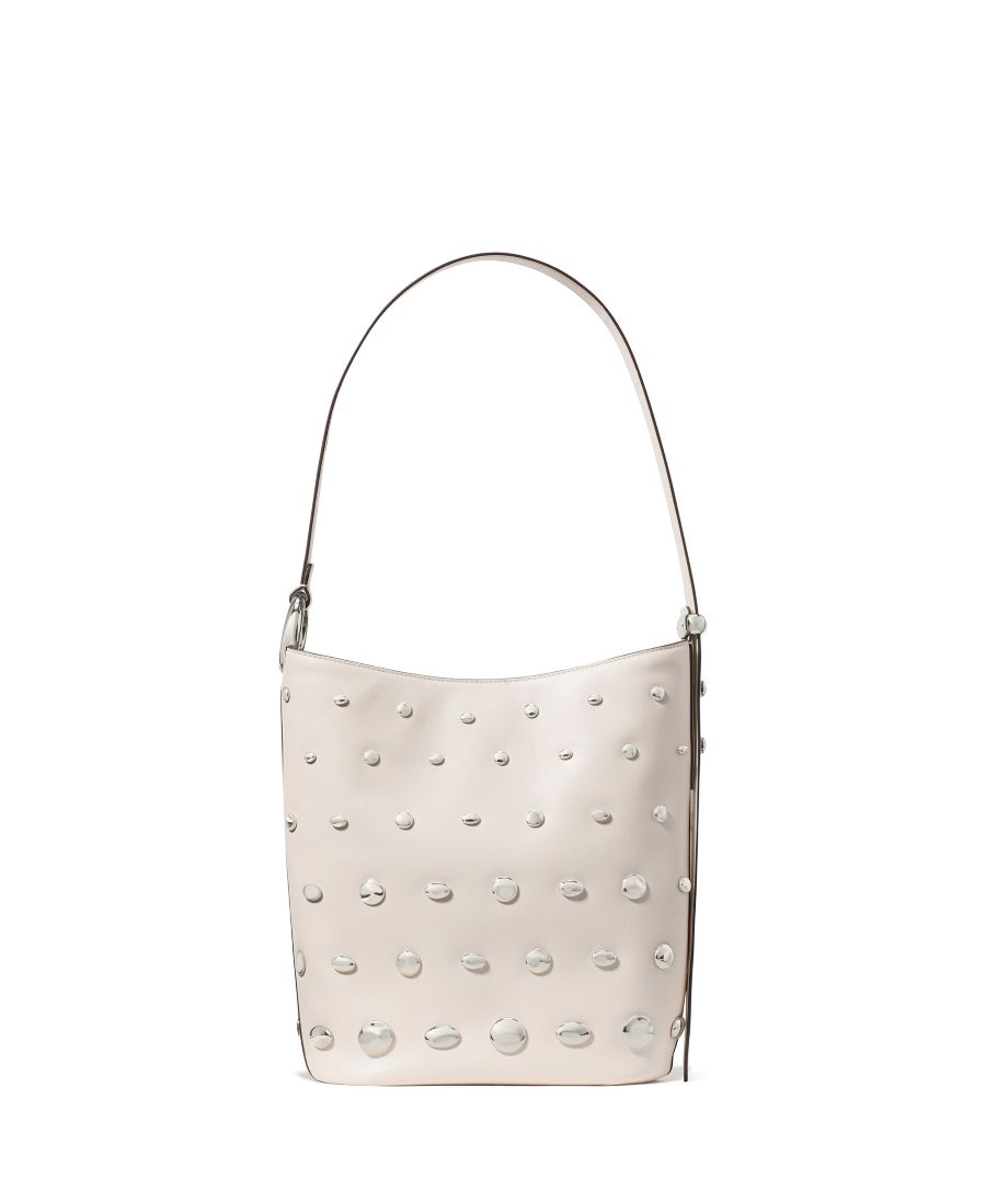 

Сумка-ведро Halo Medium из кожи с заклепками kate spade new york, Cream