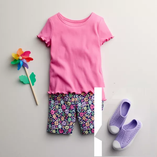 Велосипедные шорты для девочек 4-12 лет Jumping Beans, цвет medium wash — фото 3
