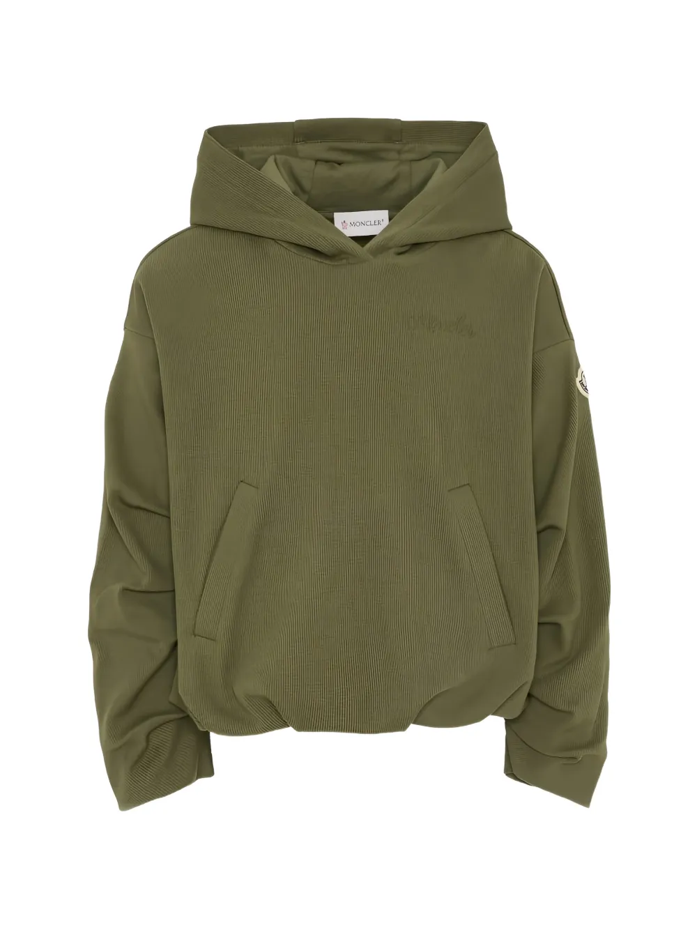 

Худи с драпировкой Moncler Enfant, зеленый