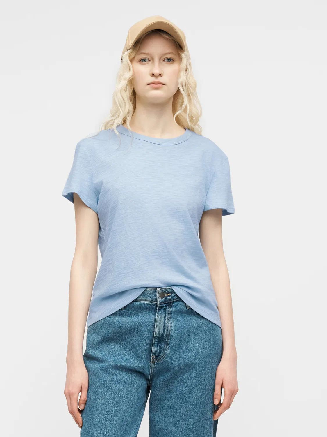 Рубашка Gap FOREVERSOFT пыльно-голубого цвета — фото 2