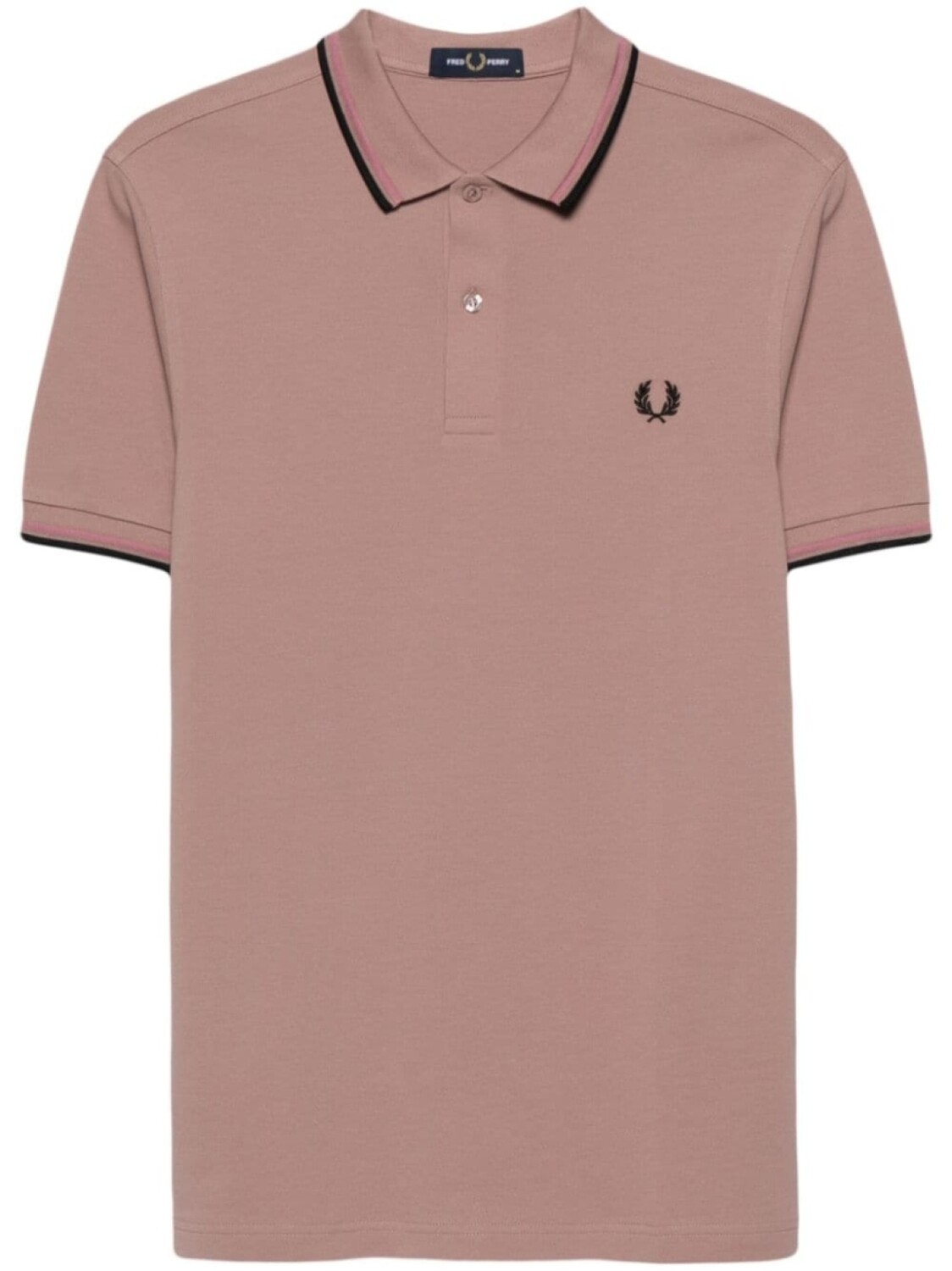 

Хлопковая рубашка-поло с вышитым логотипом Fred Perry, розовый