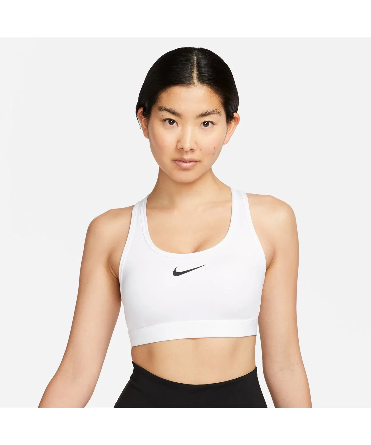 Спортивный бюстгальтер средней поддержки Nike Swoosh MED SPT белый
