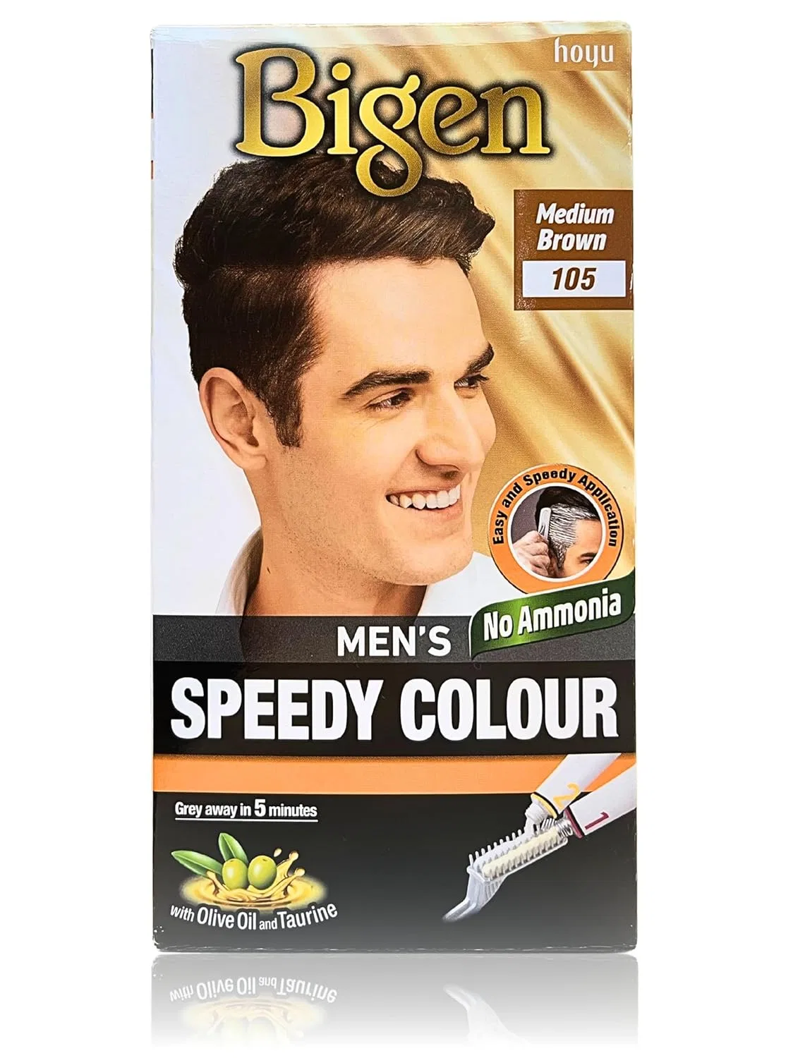Мужская краска для волос Bigen Speedy Hair Colour 105 Medium Brown Bigen, Medium