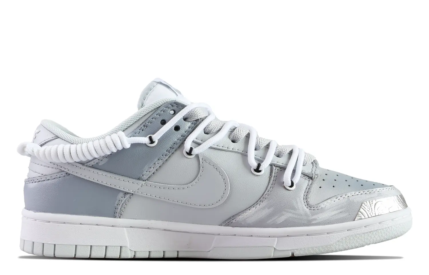 

Кроссовки Nike Dunk Skateboarding Shoes Unisex Low-top Silver/White, белый