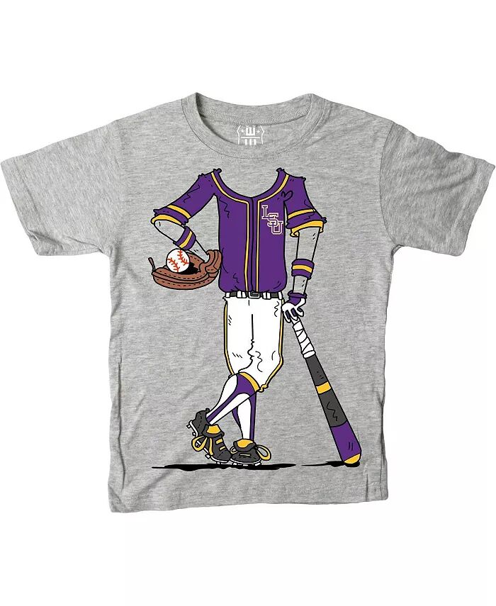 

Футболка бейсболиста Wes Willy Youth Gray LSU Tigers Wes & Willy