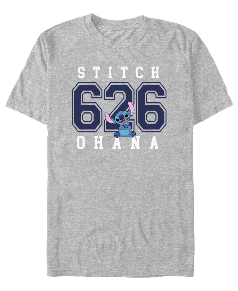 

Мужская футболка с коротким рукавом Stitch Ohana Lilo Stitch, Athletic heather