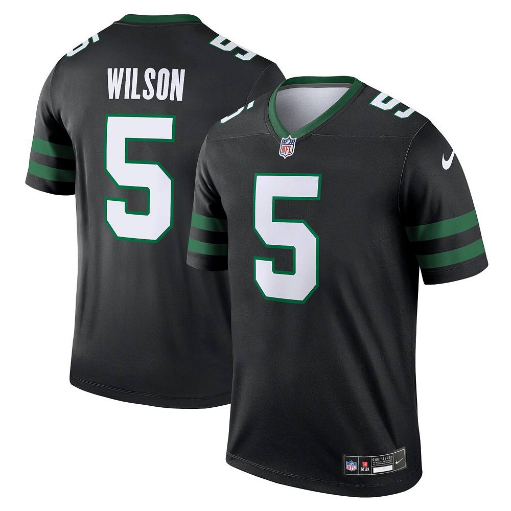 

Мужская черная майка Nike Garrett Wilson Legacy New York Jets Alternate Legend, цвет Jet Black