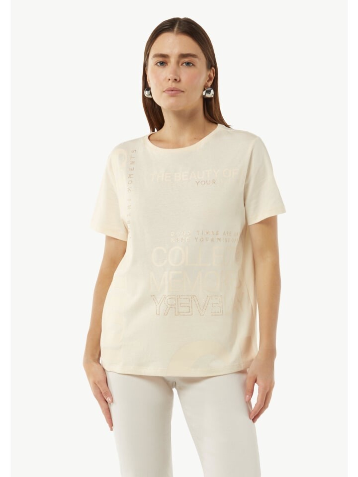 

Футболка comma CI T-Shirt kurzarm, кремовый