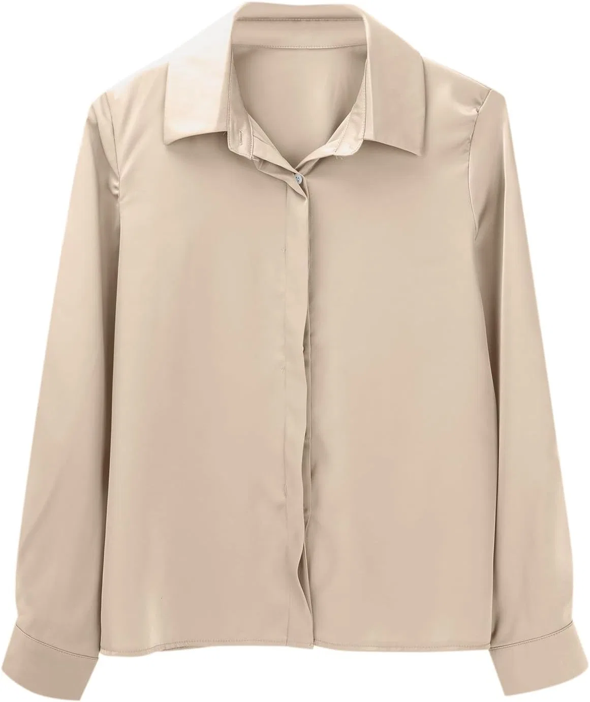 Блуза, женская, Button-down, хаки — фото 4