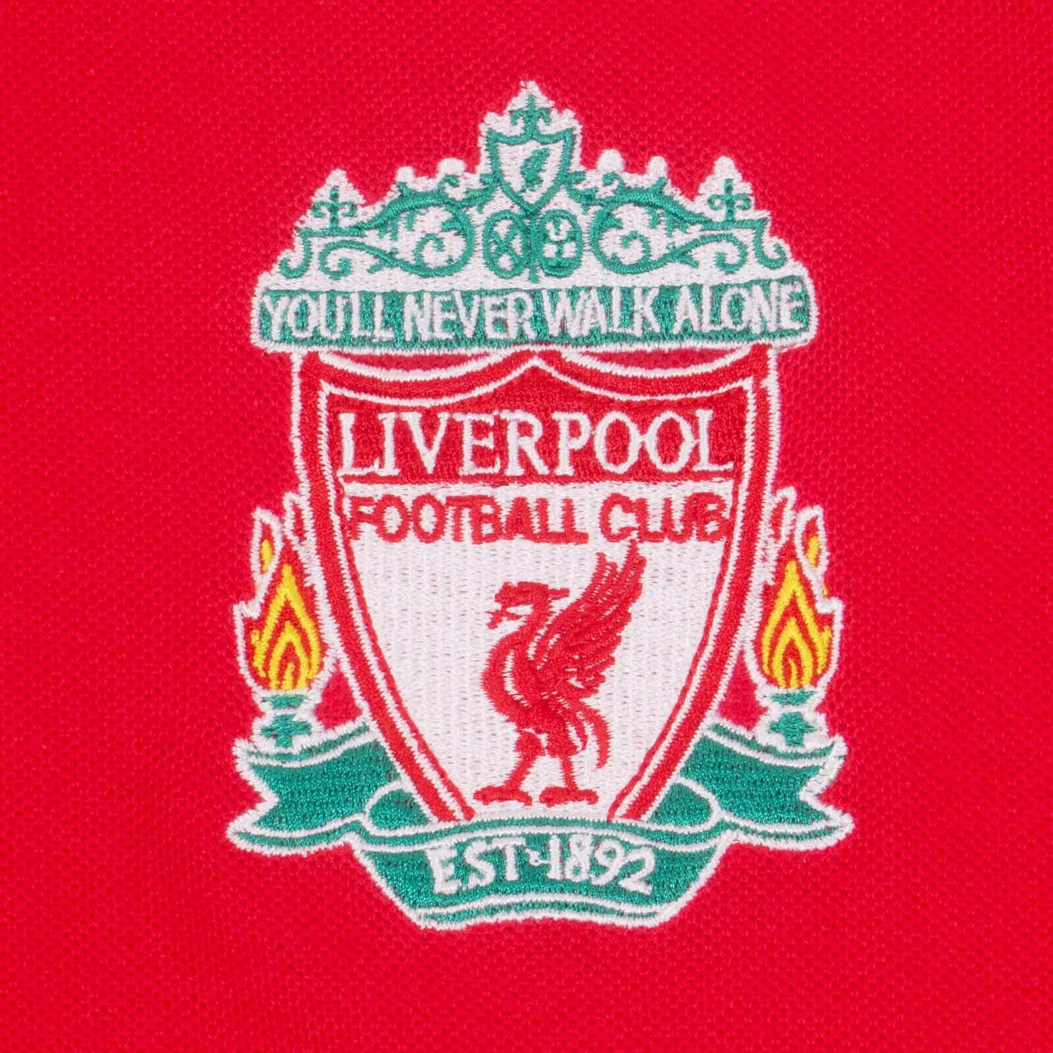 Детское поло Liverpool FC с вышивкой, красный — фото 2