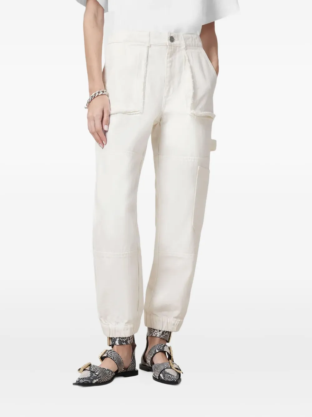 

Джинсы Mila с бахромой AllSaints, белый