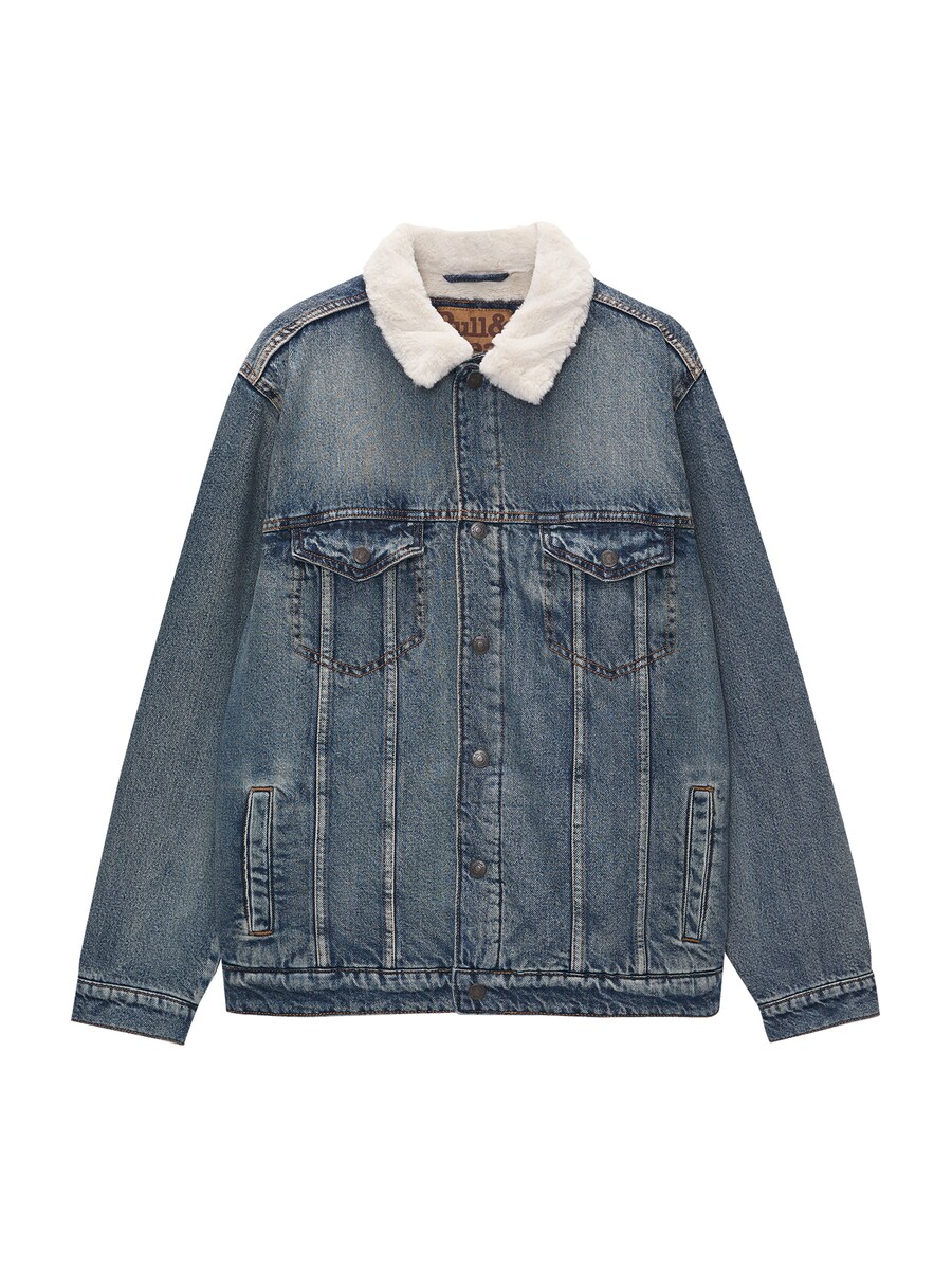 

Джинсовая куртка Pull&Bear Between-Season Jacket, темно-синий