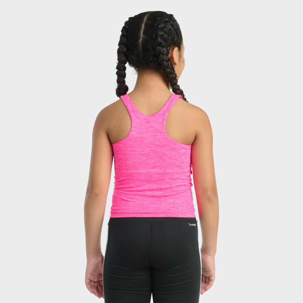 Спортивный топ Adidas Sleeveless Mélange Training Tank, цвет Shock Pink Mel — фото 2