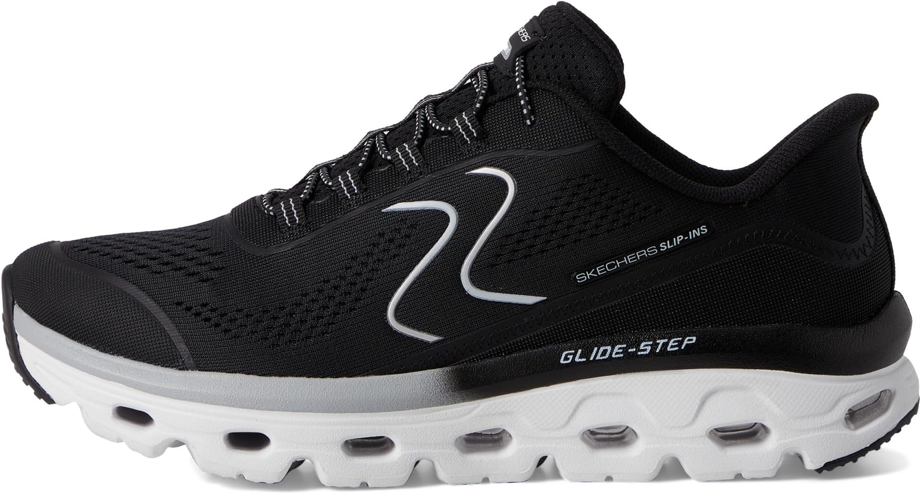 Кроссовки SKECHERS Glide Step Sole Hands Free Slip-Ins, черный/белый — фото 4