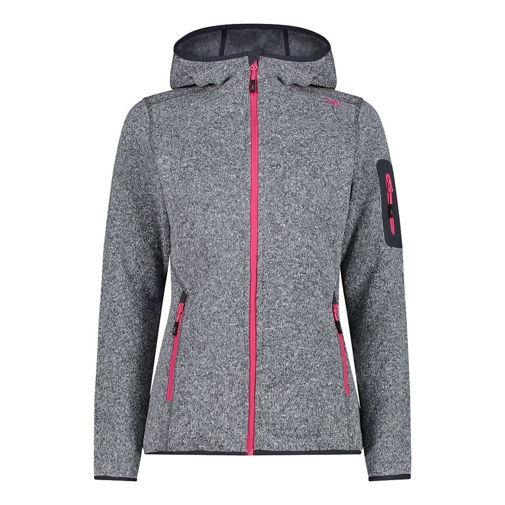 

Толстовка CMP Jacket 3H19826 Hooded, серый