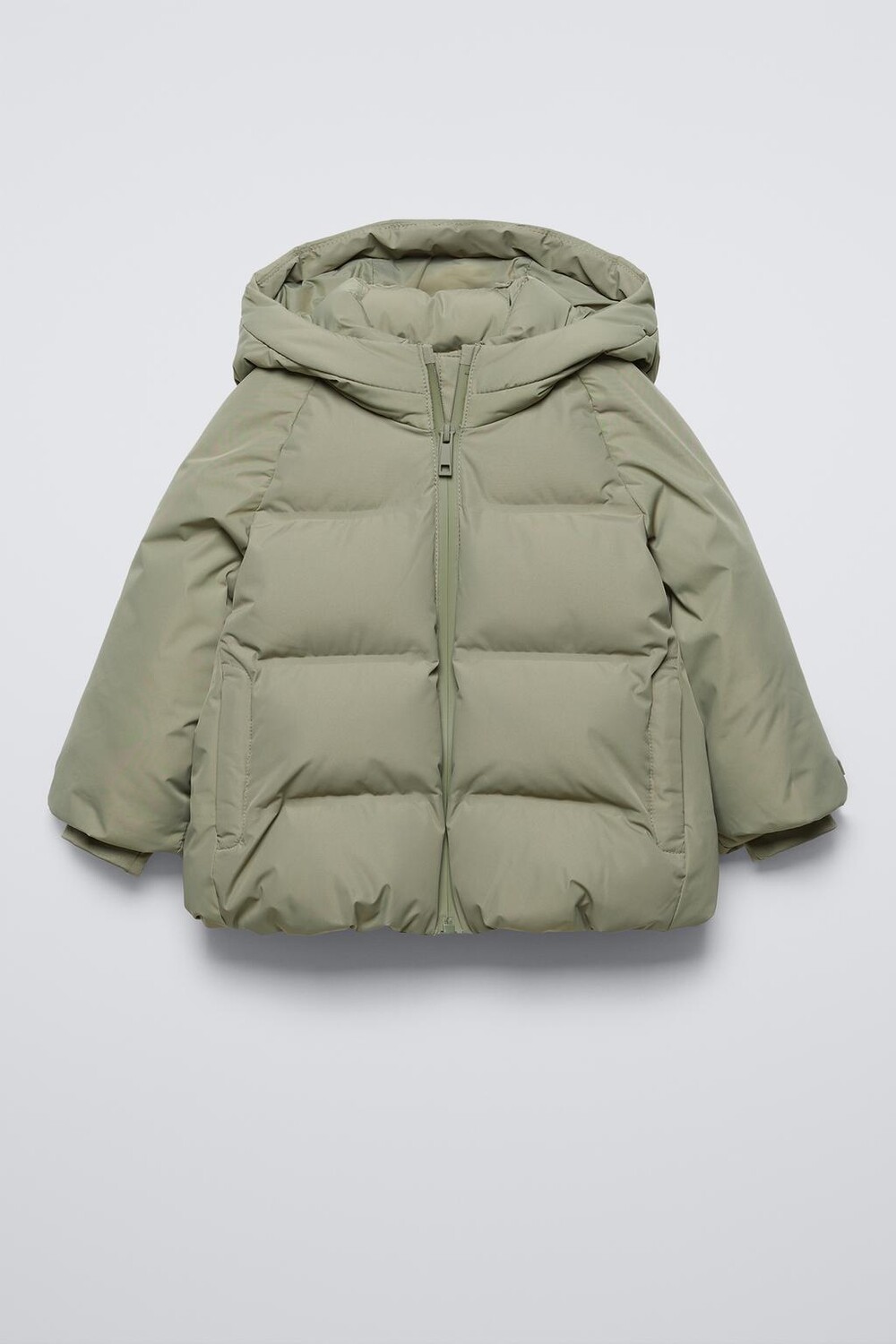

Водоотталкивающая стеганая куртка ZARA, цвет mid khaki