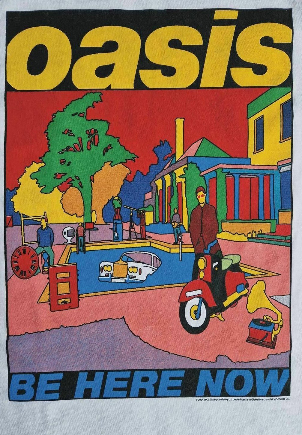 

Футболка с принтом OASIS BE HERE NOW FULL C rockshirts, белый