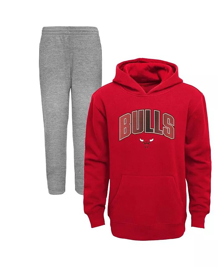 

Комплект из толстовки и штанов Chicago Bulls Double Up для мальчиков и девочек красного и серого цвета Outerstuff